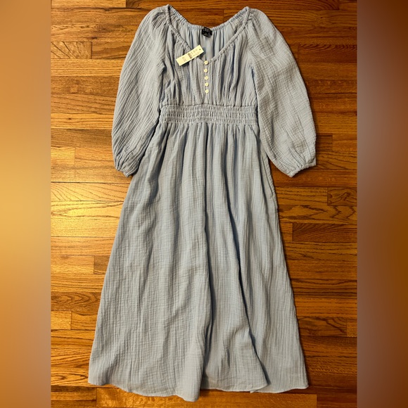 J. Crew V-neck midi dress in soft gauze - Picture 10 of 13